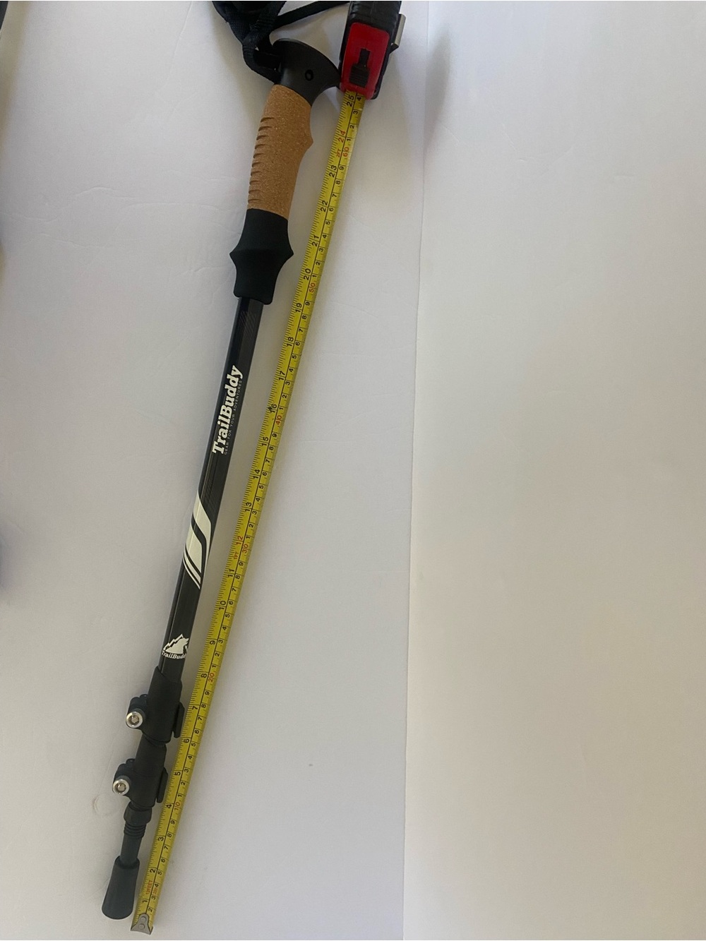 New - TrailBuddy Trekking Poles Black Aluminum - Cork Handle - 105 to 135cm - Picture 6 of 6